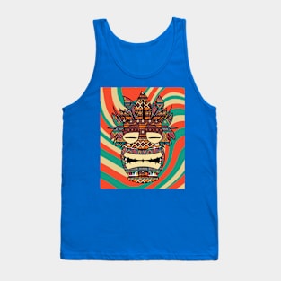 Retro Vintage Sunset Africa At Night Tank Top